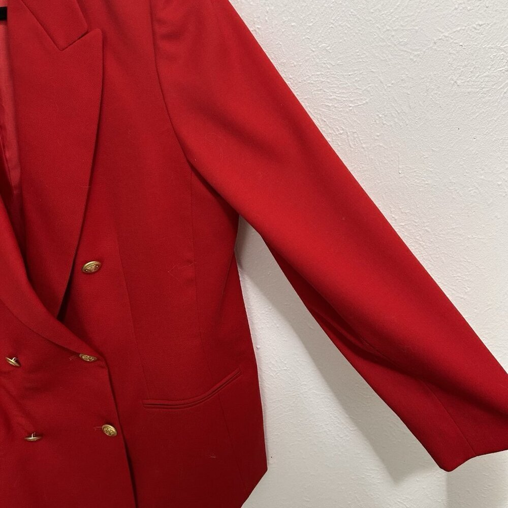 Pendleton Red Wool Structured Double-Breasted Bla… - image 5